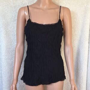 LE LIS BLANC Black Spaghetti Strap Camisole Sz M slightly used